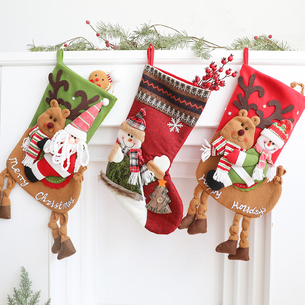Christmas socks snowman socks decorative