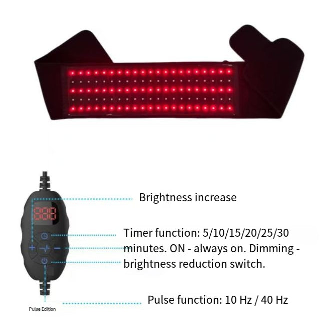 Red light therapy belt infrared belt protector overheating