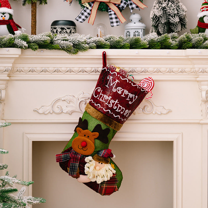 Christmas Decoration Products 3D Christmas Socks Cartoon Santa Claus Socks