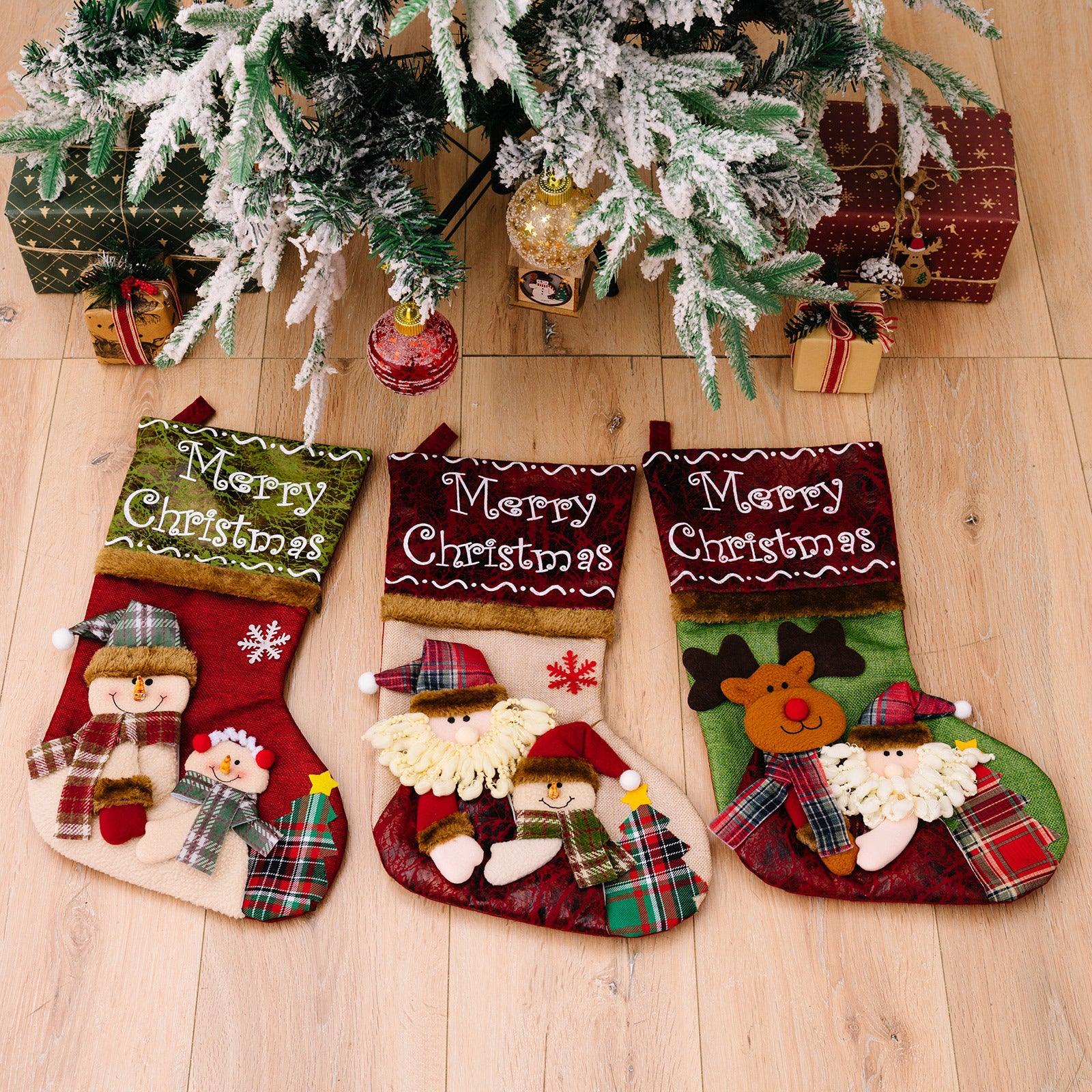 Christmas Decoration Products 3D Christmas Socks Cartoon Santa Claus Socks