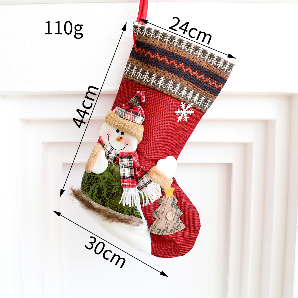 Christmas socks snowman socks decorative