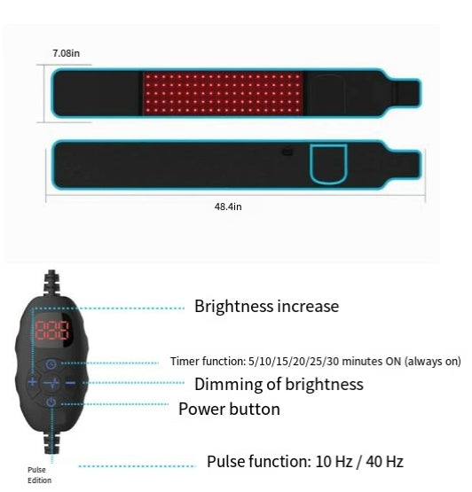 Red light therapy belt infrared belt protector overheating